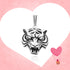 Ferocious Tiger Head Oxidised Pendant