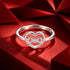 Filigree Bow Open Heart Sterling Silver Ring