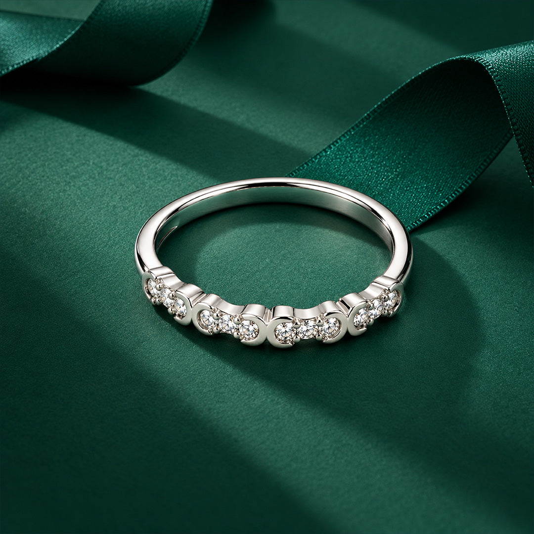 Filigree Crown Stackable Sterling Silver Ring
