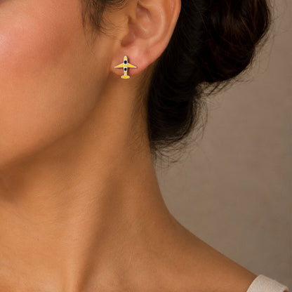 Flight Charm 925 Sterling Silver Designer Earrings