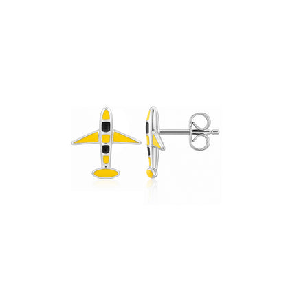 Flight Charm 925 Sterling Silver Designer Earrings