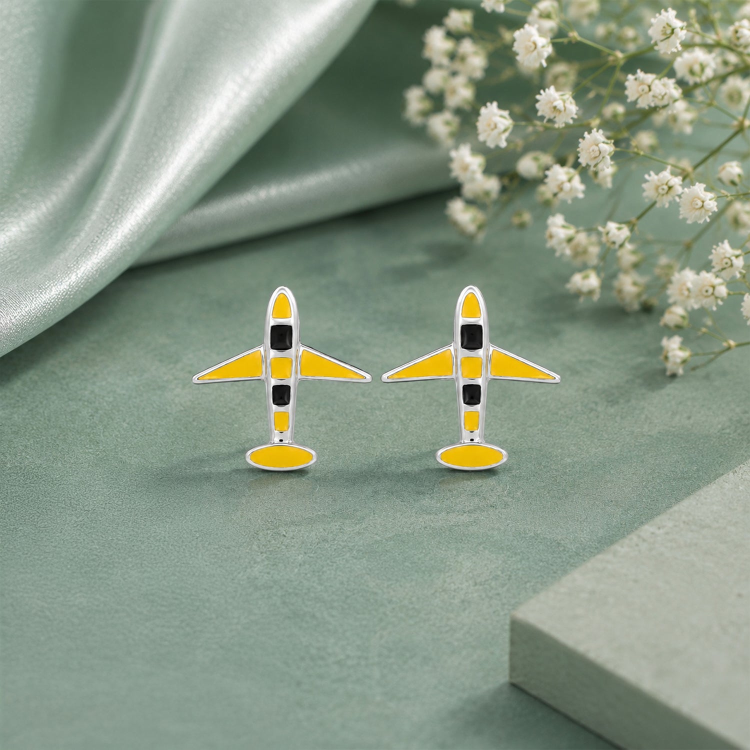 Flight Charm 925 Sterling Silver Designer Earrings