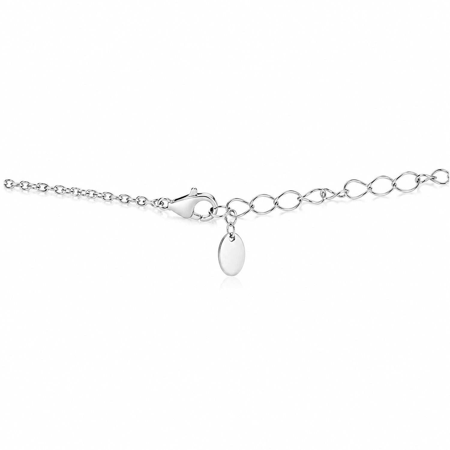Floating Multi Disc Fringe Silver Chain
