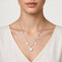 Floating Multi Disc Fringe Silver Chain