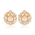 Floral Design Gold Plated Stud 