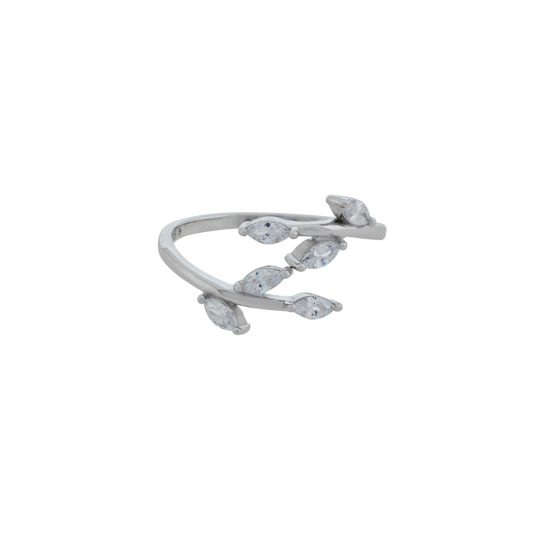 Floral Design Silver Ring Online