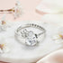 Floral Inspired 925 Sterling Silver White Teardrop Ring for Women