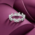 Floral Inspired Butterfly Crystal Shine 925 Sterling Silver Rng for women