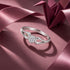 Floral Pave Cluster Split-Shank Sterling Silver Ring