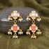 Floral Petal Pearl Golden 925 Sterling Silver Earring