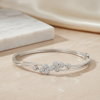 Floral Spark 925 Silver Kada