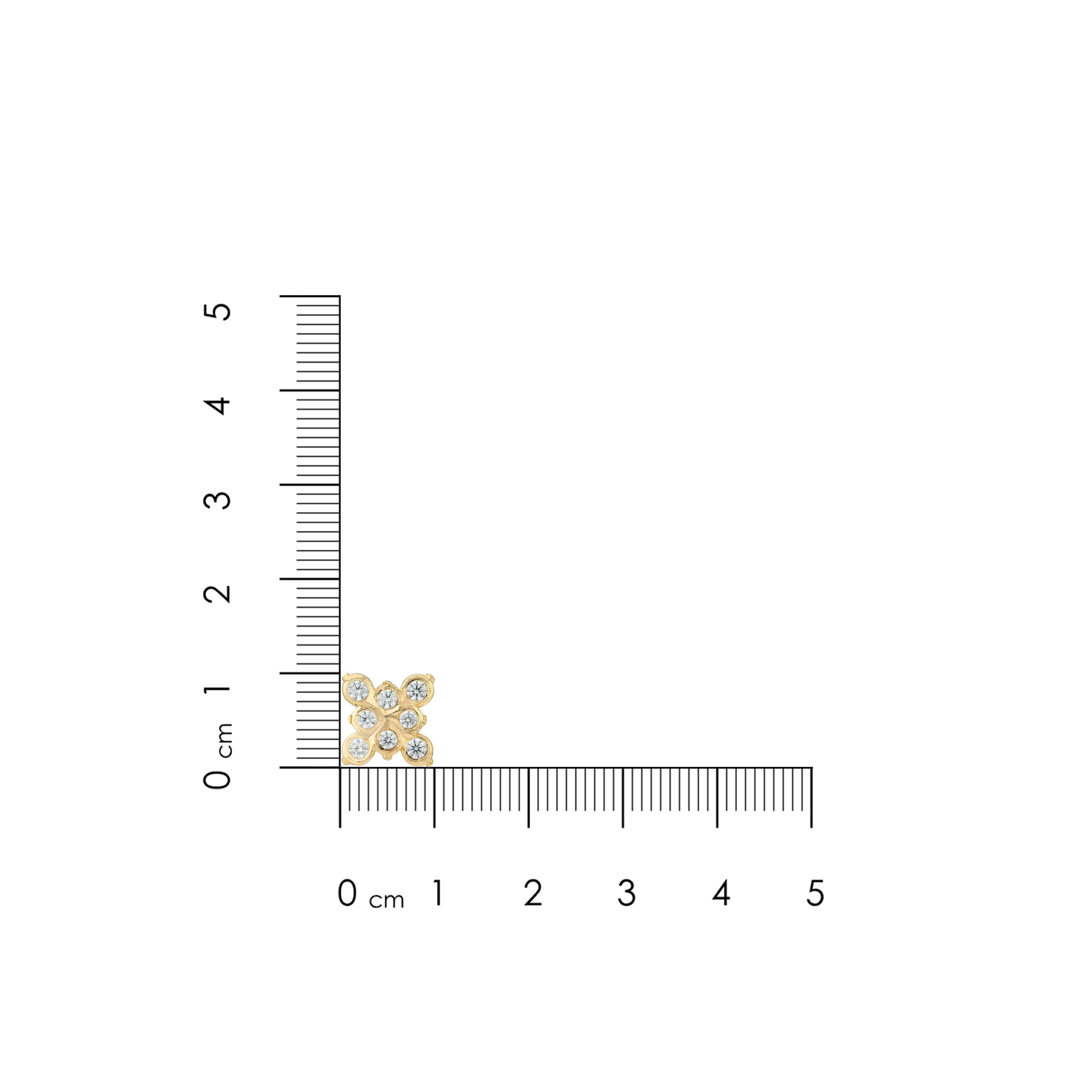 Floral Sparkle 925 Sterling Silver Square Earring for Women