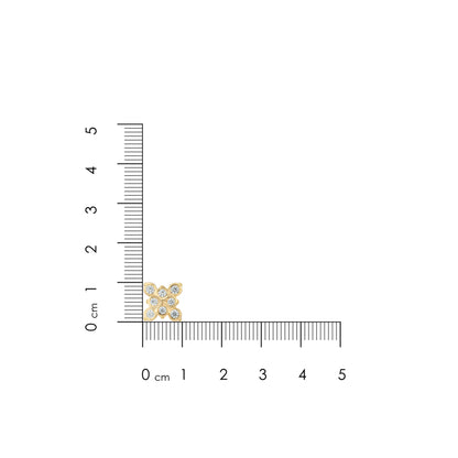 Floral Sparkle 925 Sterling Silver Square Earring for Women