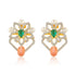 Flower Blossom 925 Silver Orange Drop Earring for Women