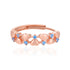Fluctuate Heart Rose Gold Plated Blue Stone Ring