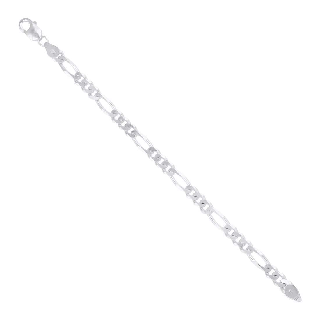 Fluid Link Curb Silver Bracelet