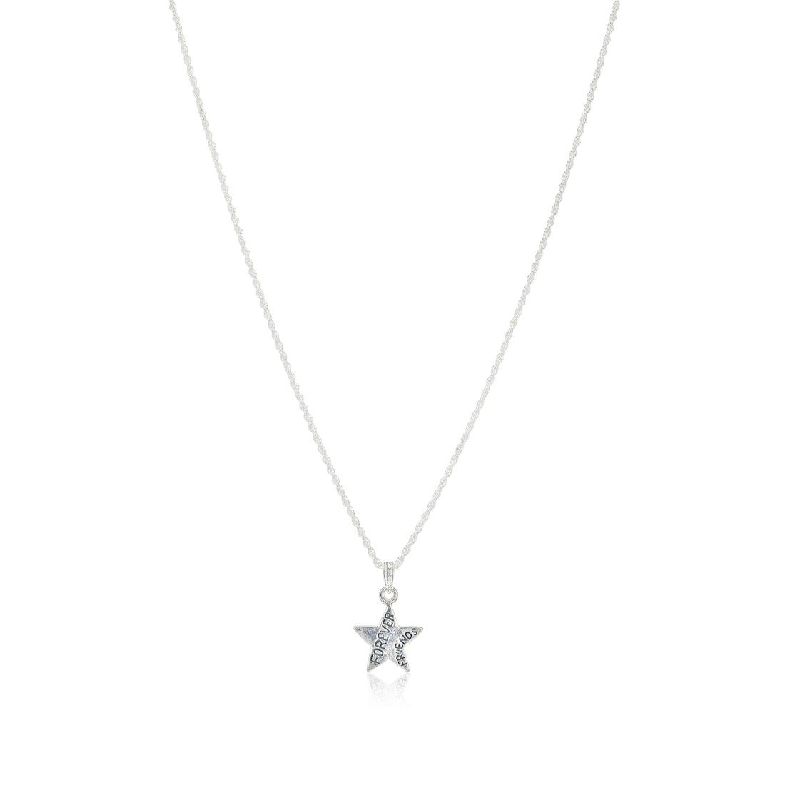 Forever Friends  925 Rhodium Star Chain Pendants