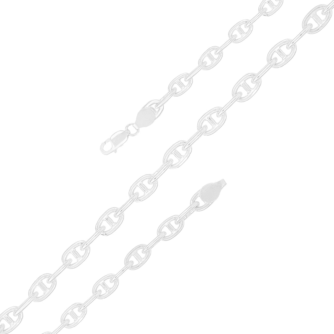 Forge Link Rhodium Plated Chain Bond Bracelet 
