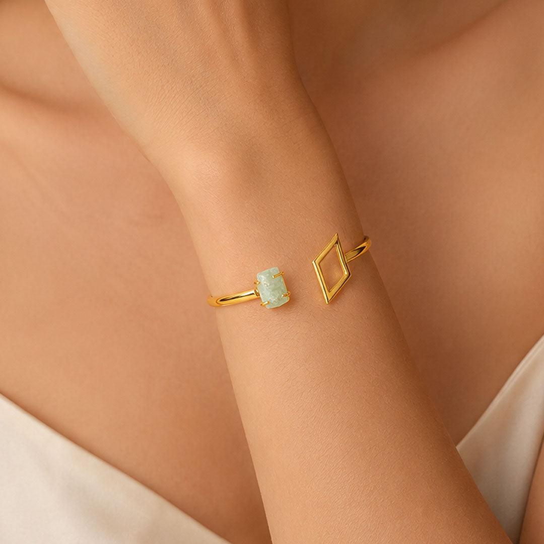 Fortune Bloom 925 Sterling Silver Open Kada