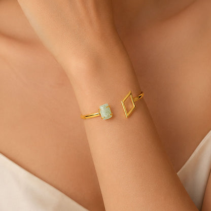 Fortune Bloom 925 Sterling Silver Open Kada