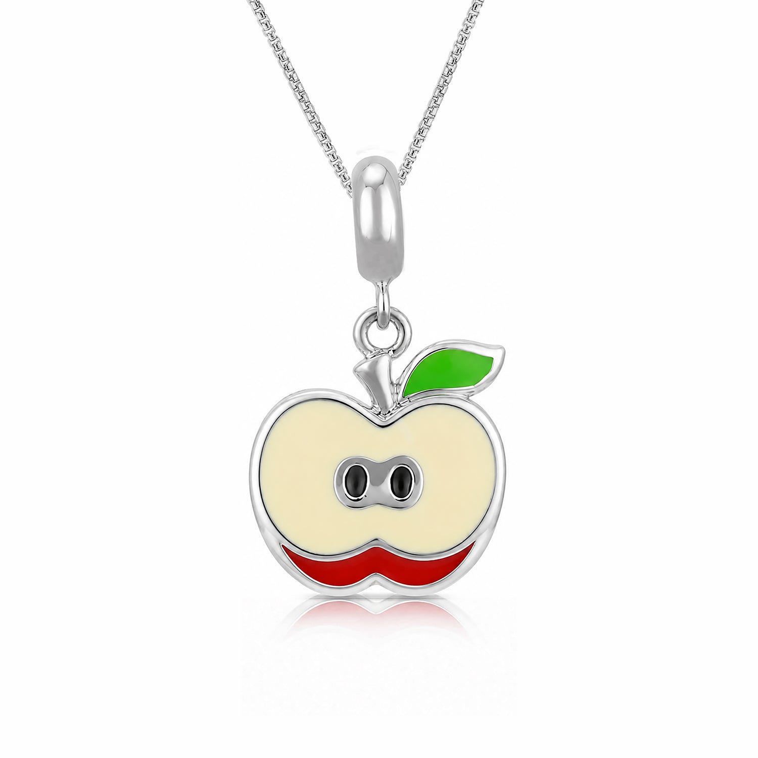 Fresh Harvest 925 Sterling Silver Apple Charm Pendant