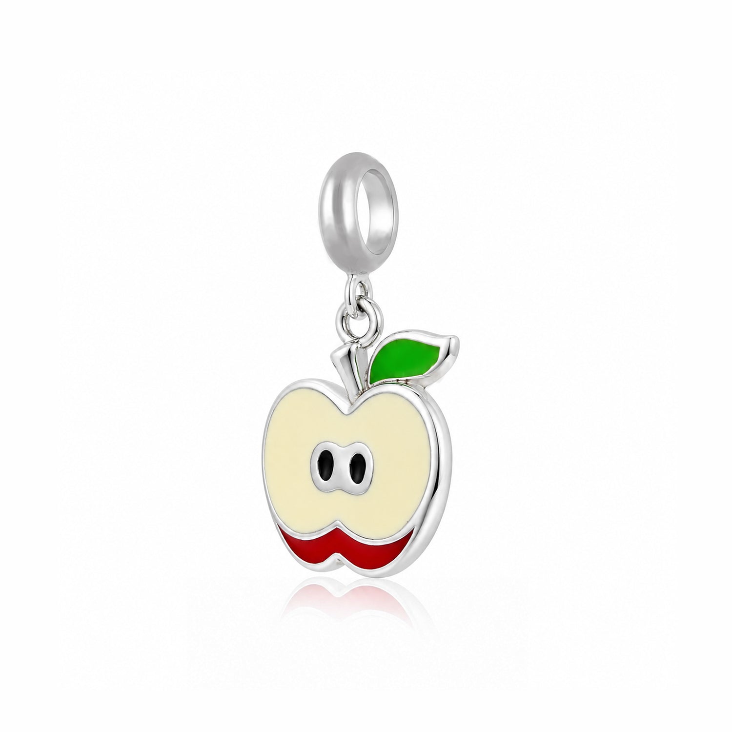 Fresh Harvest 925 Sterling Silver Apple Charm Pendant