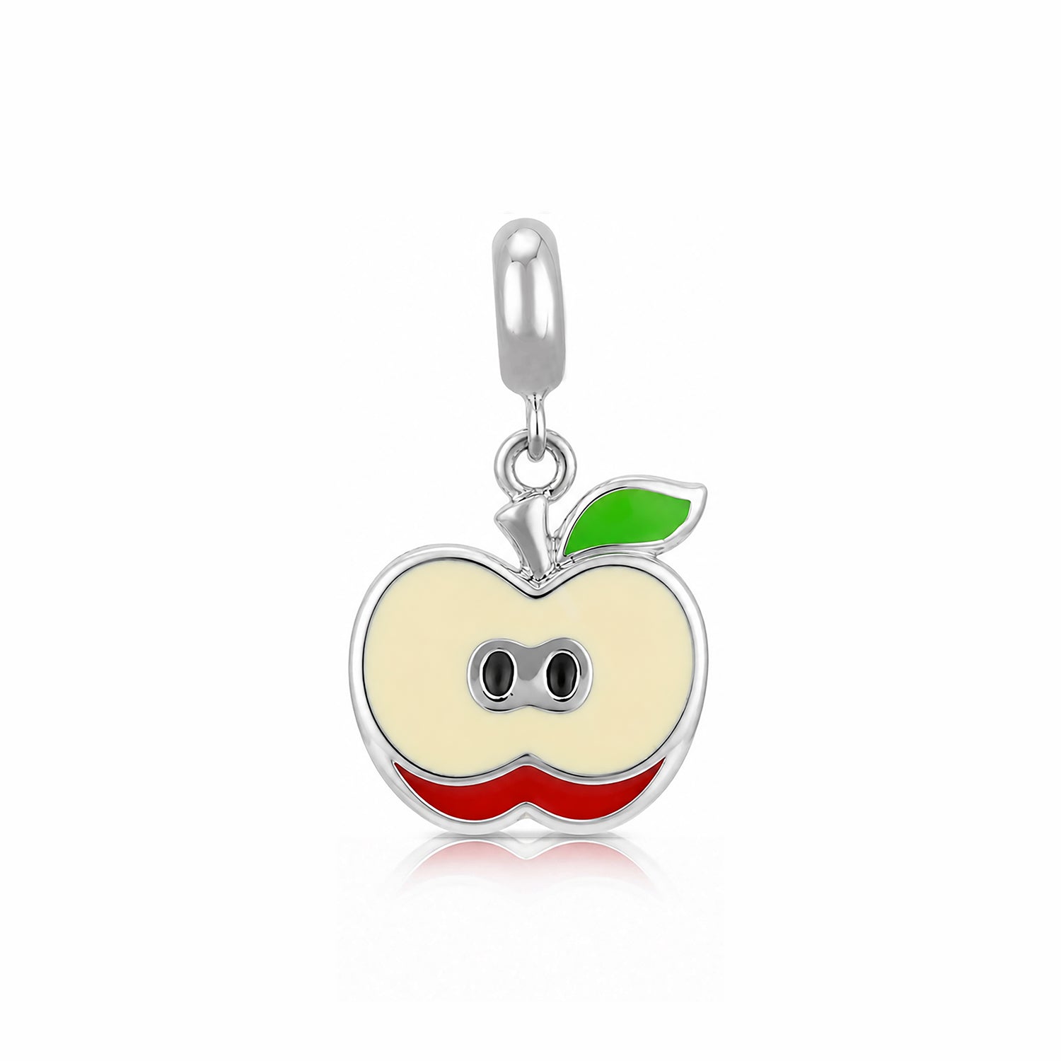 Fresh Harvest 925 Sterling Silver Apple Charm Pendant