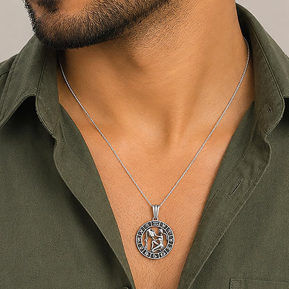 GeminiZodiac Silver Rakhi Pendant
