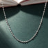 Geometric Bar and Ball Station Sterling Silver Chain