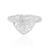 Geometric Heart Rhodium Plated 925 Eternal White Rings