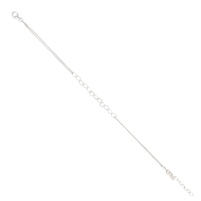 Geometric Linked Pentagon 925 Sterling Silver Bracelet