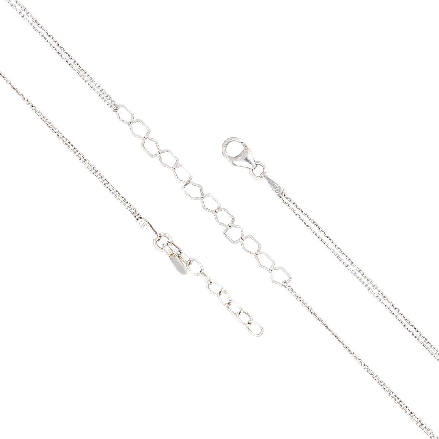 Geometric Linked Pentagon 925 Sterling Silver Bracelet