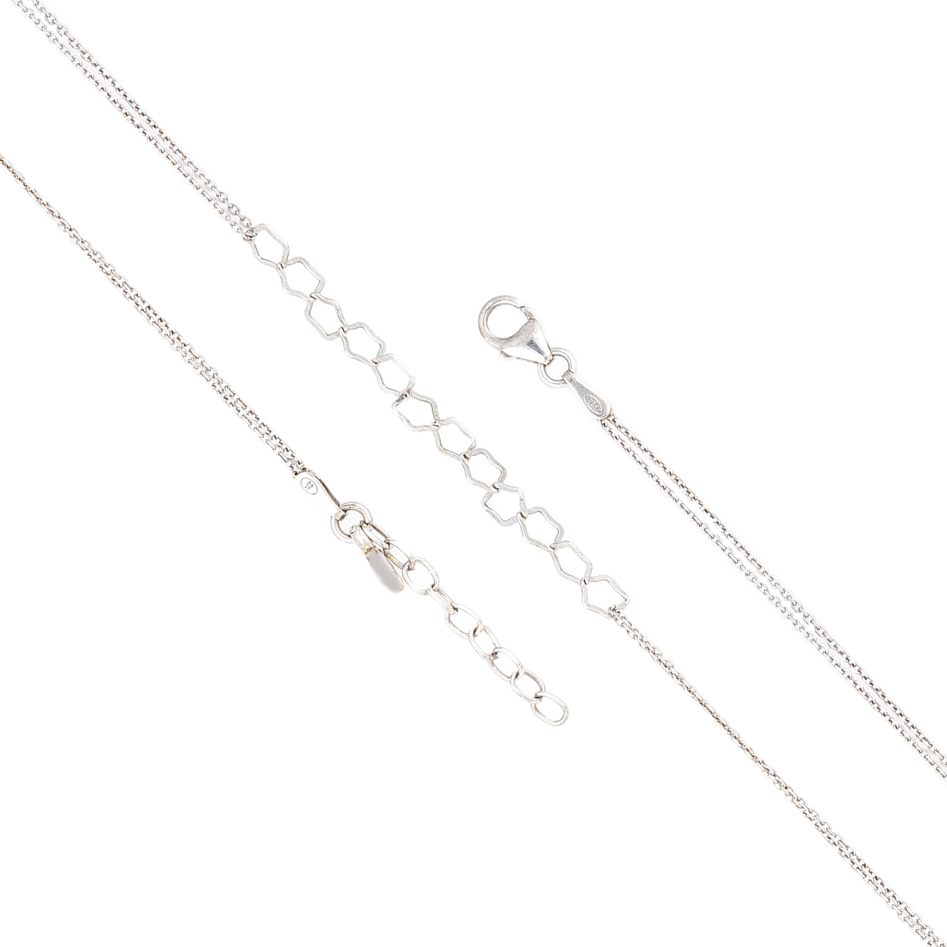 Geometric Linked Pentagon 925 Sterling Silver Bracelet