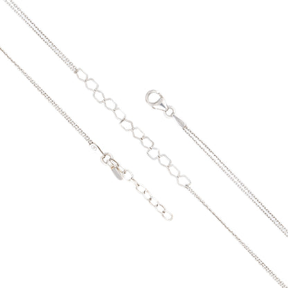 Geometric Linked Pentagon 925 Sterling Silver Bracelet