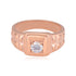 Geometric Solitaire Rose Gold Plated 925 Ring 