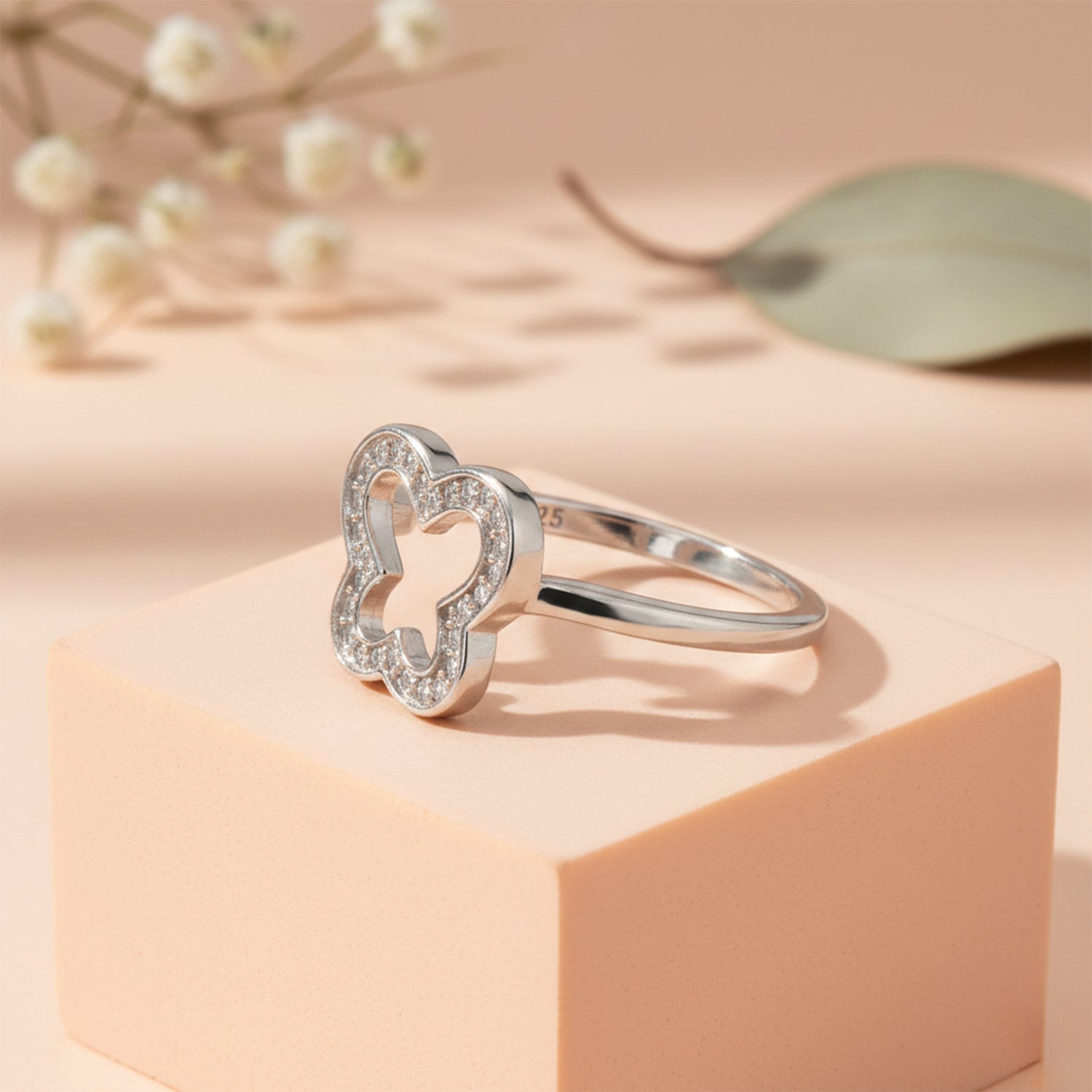 Glam Butterfly 925 Sterling Silver rings for women