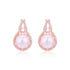 Glamorous Rose Sparkle 925 Sterling Silver Earrings for Women