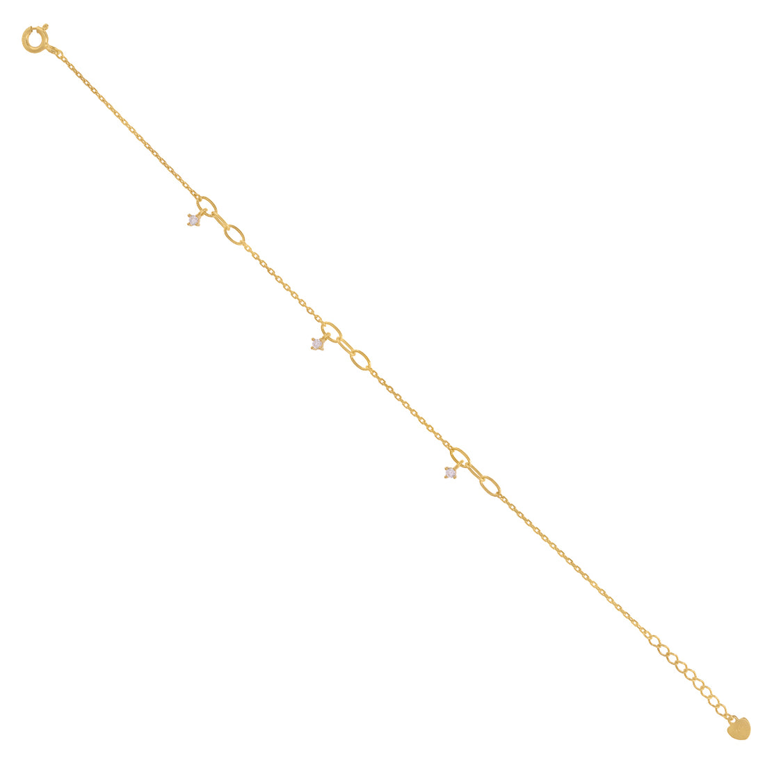 Gleaming Gold Bracelet 925 sterling silver