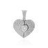 Gleaming Heart In Heart Rhodium Plated 925 Pendants