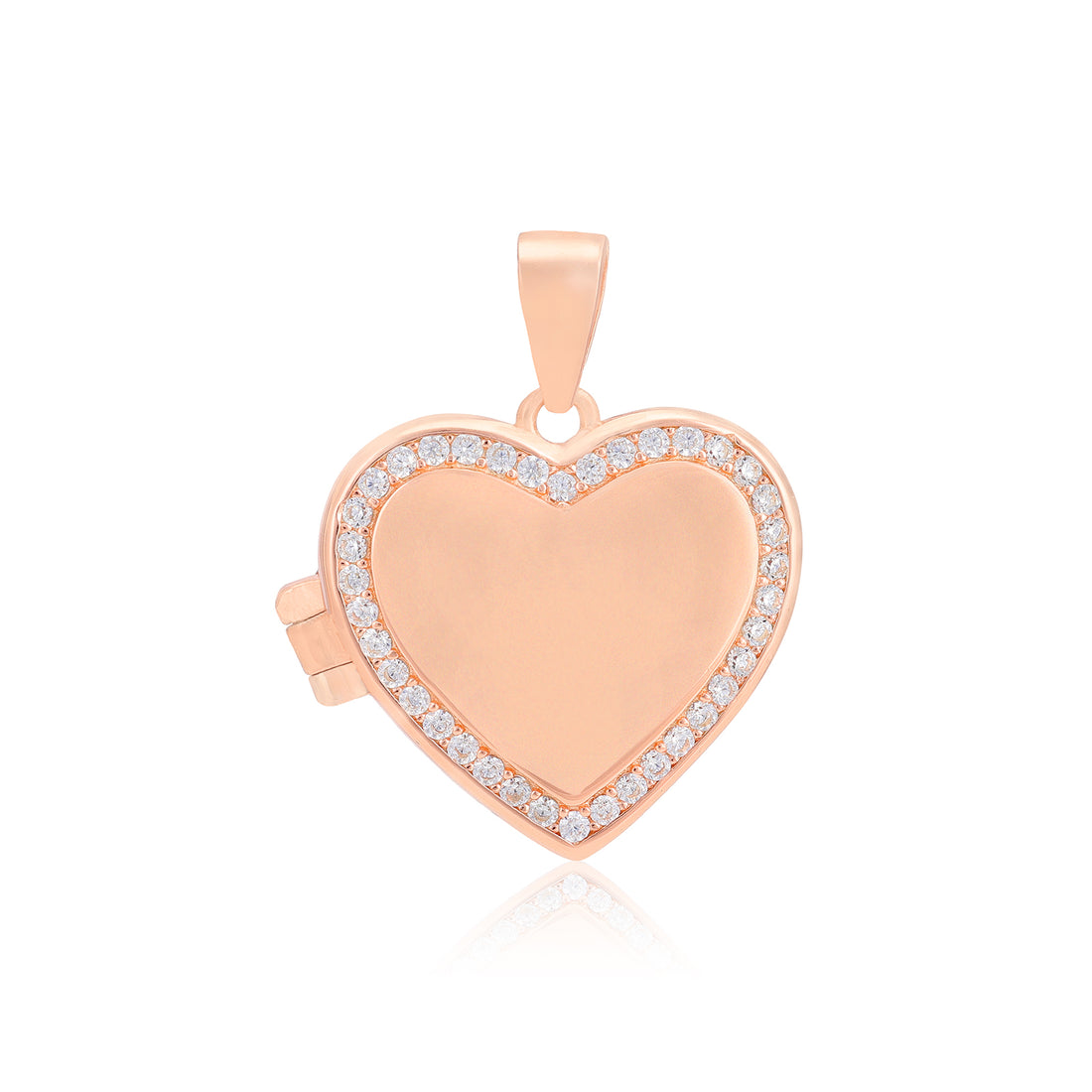 Glistening Rose Gold Heart 925 Locket Pendants