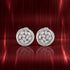 Glittering Floral Halo 925 Sterling Silver Earrings for Women