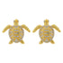 Glitterling Sea Turtle Gold Plated 925 Earrings