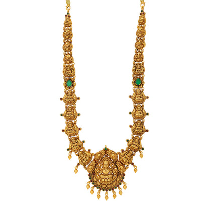 Goddess Lakshmi’s Infinite Divine 925 Gold Plated Haram