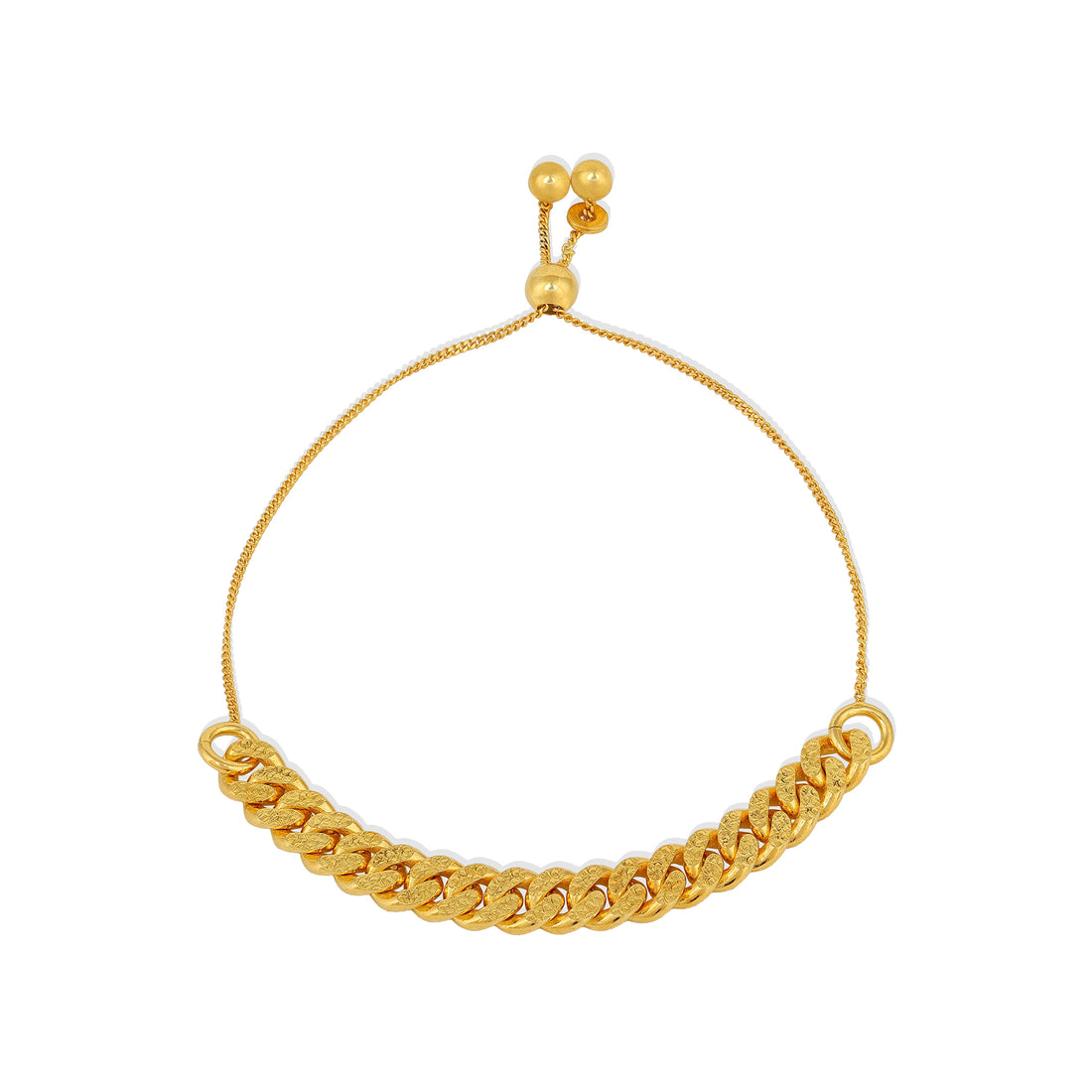 Gold Bold Interlocking Link Wrist Elegance
