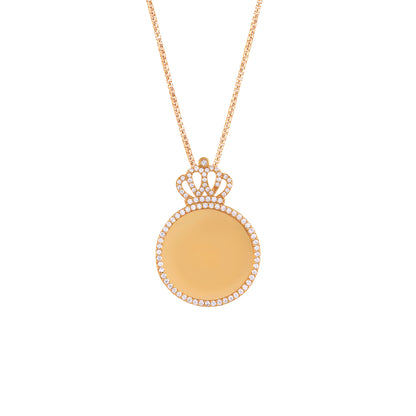 Gold Crown Chain Pendant IO0002