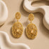 Gold Filigree Opal Drop Earrings