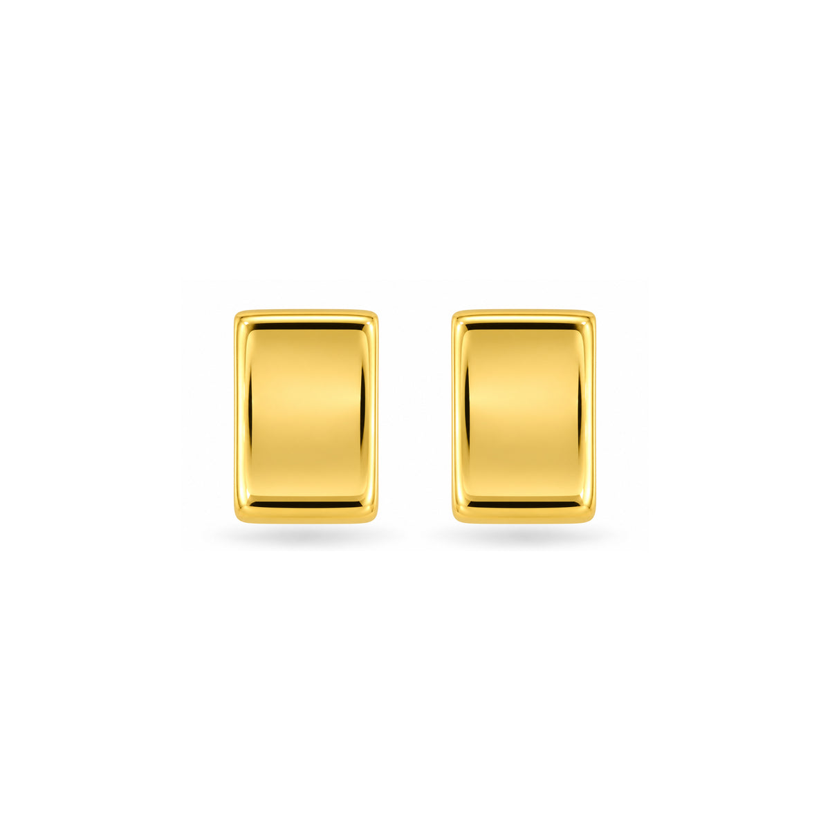 Gold Geometric Square Sterling Silver Earring
