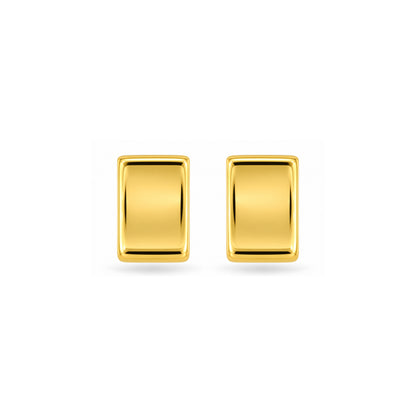 Gold Geometric Square Sterling Silver Earring