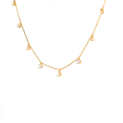 Gold Glossy White Necklace Online