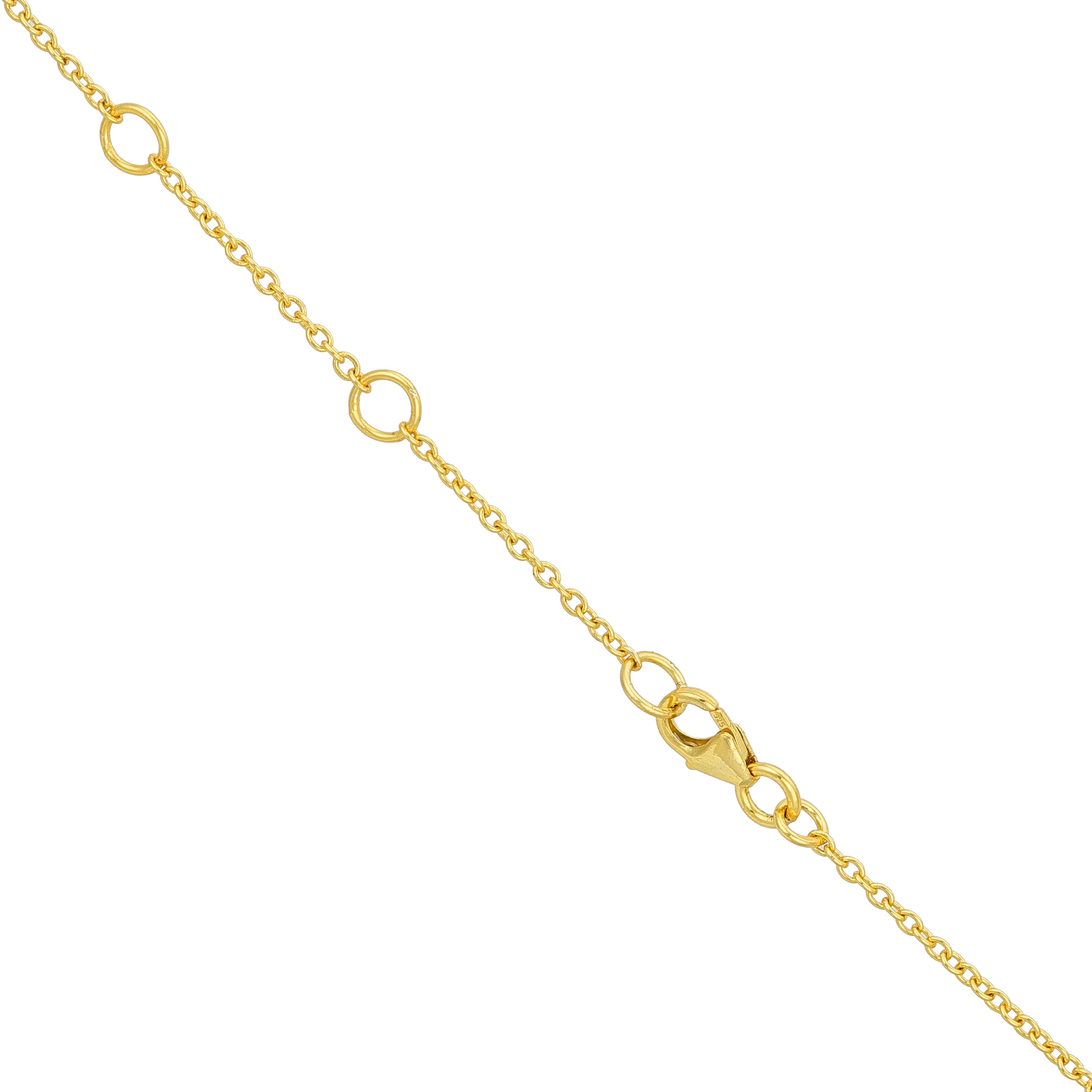 Gold Marquise Blue Opal Silver Chain Pendant